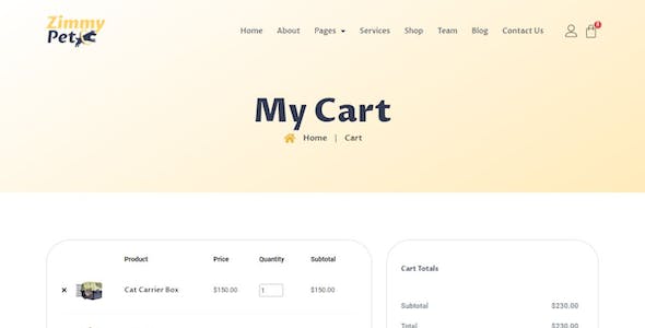 13_ZimmyPet_Cart_Page